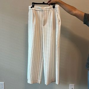 Stripped White and Black Flare Pants